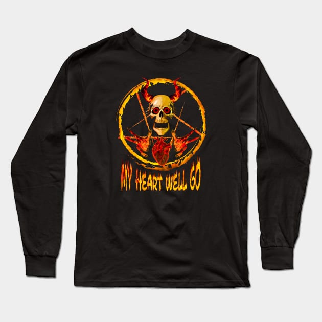 My Heart Well Go On Metal Long Sleeve T-Shirt by 66designer99